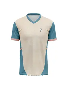 Men's football jersey - V-neck, suitable for team sports, training and casual wear, comfortable and fitting