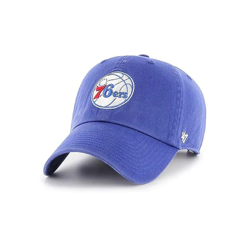 New Era Unisex NBA '47 Philadelphia 76ers Clean Up Blue Strapback Cap