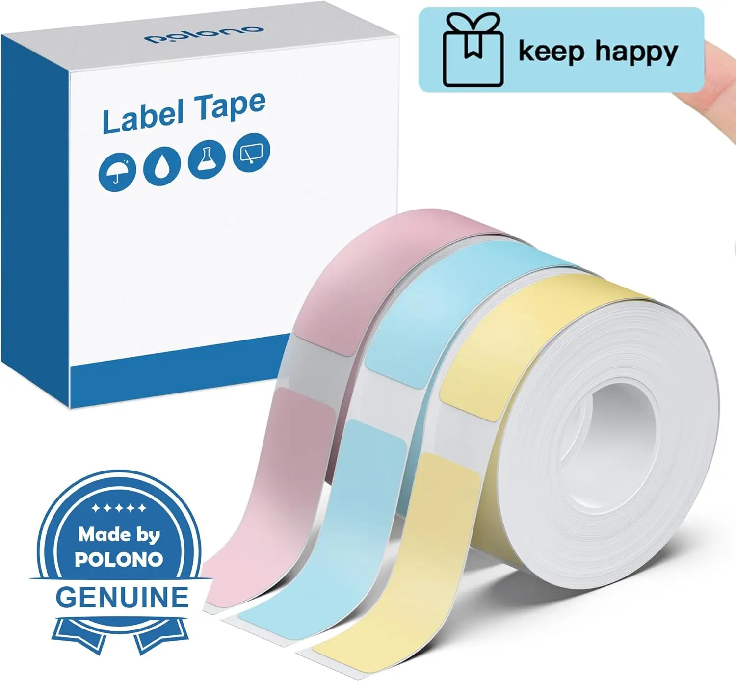Genuine P31S and P21 Printer Label Maker Tape, Adapted Label Print Paper, 14x40mm(0.59"x1.57"),180 Tapes/Roll