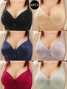 Women's Thin Bra Set with Adjustable Straps and Lace Trim, Comfortable Breathable Elegant Chic Fit No Underwire Bras, Various Colors, Essential Everyday Lingerie, Wireless Underwear Bras