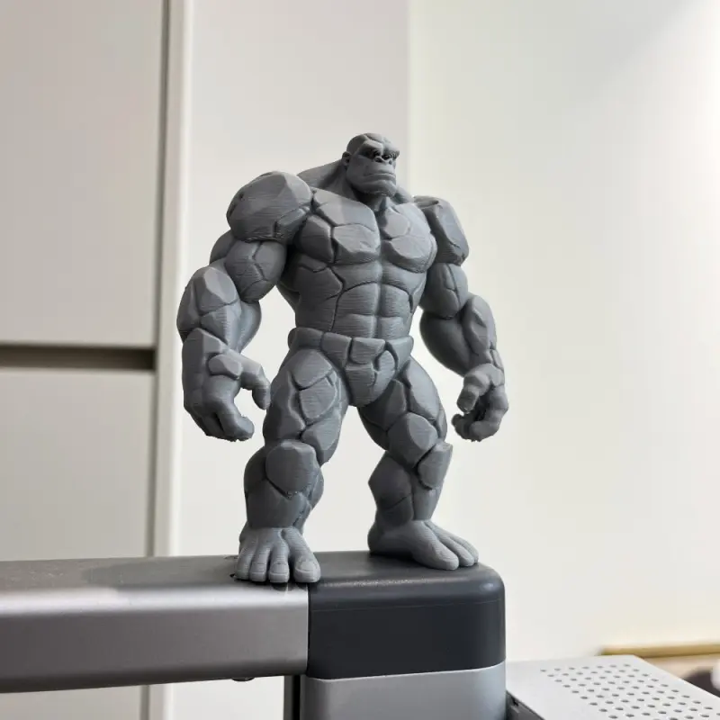 1PC-3D printed gorilla statue figurine, unique stone giant design, durable desktop decoration for home and office, holiday gift, for figure collectors, a novel holiday gift for relatives/friends