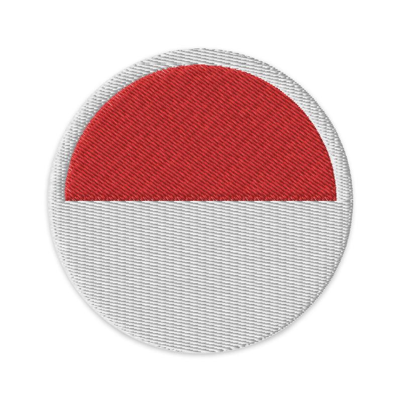Indonesia Flag Patch | Embroidered Iron-on or Sew-on DIY Applique For Vest, Backpack, Clothing Badge, Bikers, Travel Collectors, Souvenir
