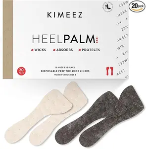 Disposable Shoe Insole Liners for Women | Adhesive No Show Shoe Inserts | Sweat & Odor Absorbing Foot Pads | Protect Heels, Flats, Sneakers, Loafers | Single Use Hygienic Sockless Shoe Liner 20 Pairs
