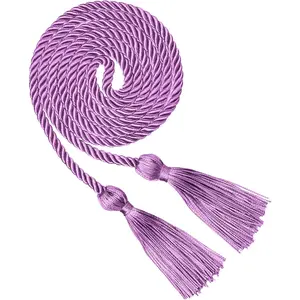 Light Purple Graduation Honor Cord, 68” Long Polyester Yarn Honor Cord with Tassels for Class of 2026, Suitable for Bachelor Gown, College Graduation Students