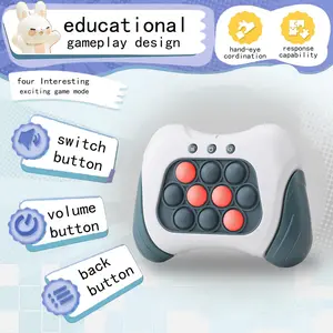 Kids Educational Toy, Focus Memory Coordination Logic Game Machine with Switch Button, Volume Button, Back Button, Perfect Gift for Christmas & Birthdays (battery Not Included)