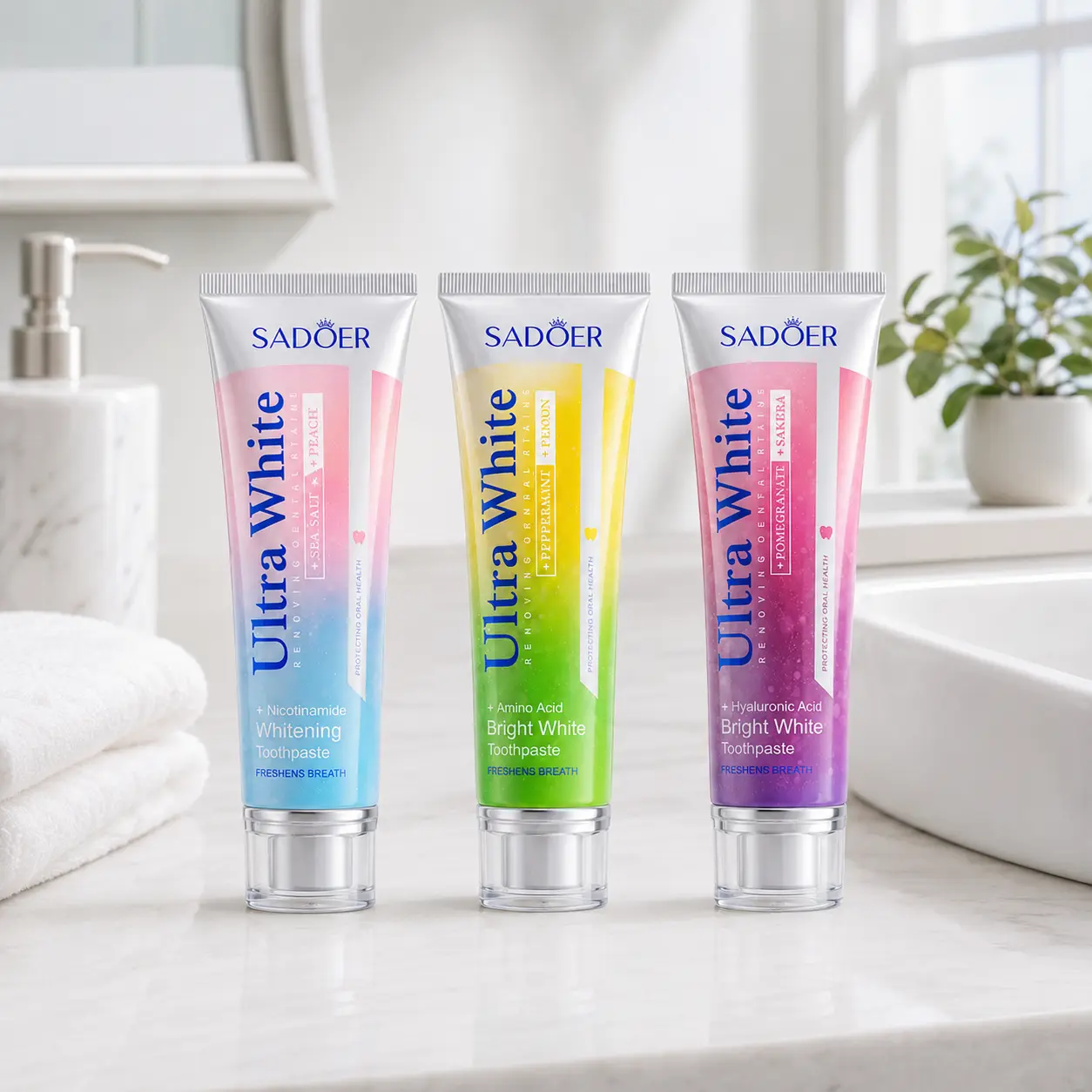 Unique Pomegranate & Cherry Blossom Toothpaste, Sweet Juicy Pomegranate with Delicate Floral Notes, Makes Brushing Feel Luxurious, Refreshes Breath and Leaves a Pleasant Aftertaste All Day