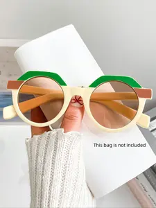 Vintage Round Frame Sunglasses, Trendy Casual Full Rim Sunglasses for Women and Men, Fashion Accessories for Everyday Use and Outdoor Activities, Trendy Beach Eyewear, Classic Shades