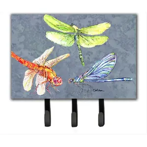 Carolines Treasures  6 x 9 In. Dragonfly Times Three Leash or Key Holder