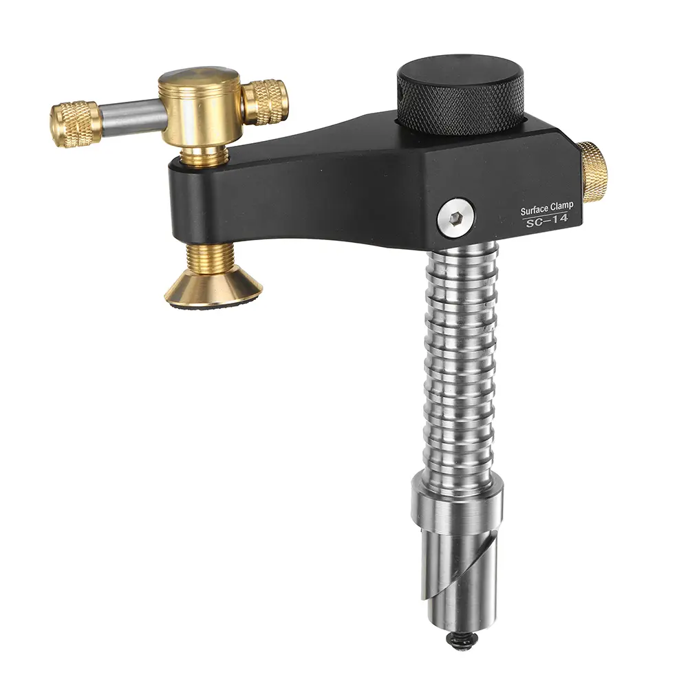 HONGDUI Metal Single Aluminum Bench Dog Clamp with Brass Fittings, 360° Rotate, Height Adjustable, Large Clamping Range & Secure Lock, Fits 3/4-in (19/20mm) Workbench Dog Holes for MFT Tables Woodworking