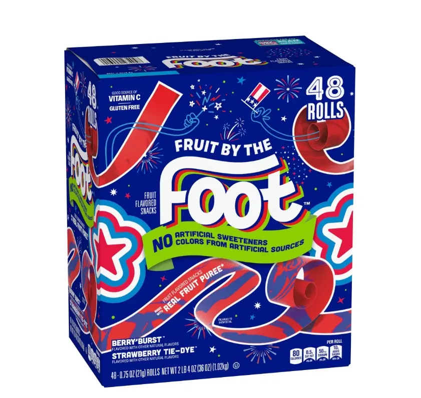 Fruit By The Foot Tie-Dye Fruit Flavored Snacks Variety Pack, 0.75 oz., 48 pk. Sweet