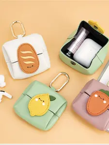 Nice Ultra-Fiber Bluetooth-compatible Earphone Case, Mini Lipstick Organizer, Multi-Functional Portable Coin Purse, Women's Hanging Accessory