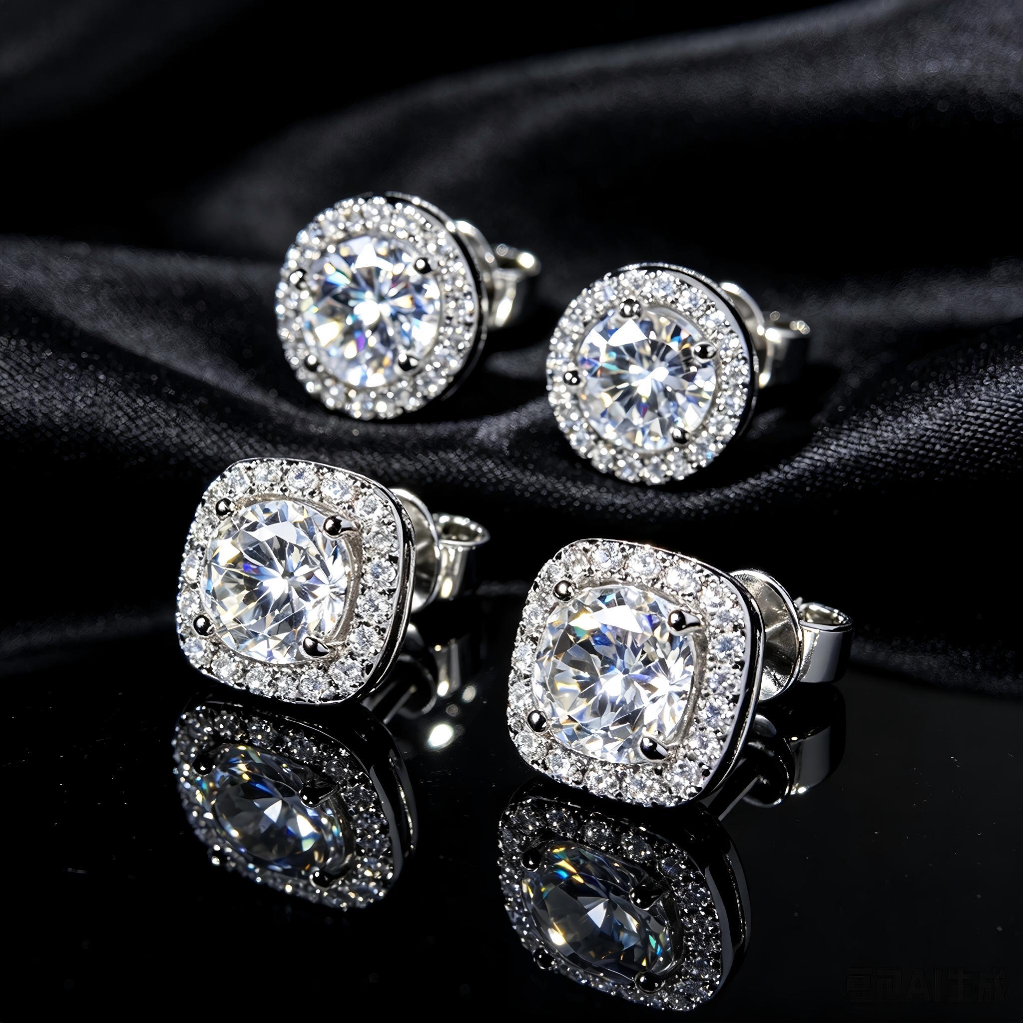 【Must be】2026 New Luxury S925 Silver Moissanite Studs | 0.3ct 0.5ct 1ct 2ct VVS High Clarity Fine Ear Jewelry | Timeless Minimal Elegant Unisex for Men Women | Official Authenticity Certificate | Premium Gift for Mother’s Day Daily & Occasion Wear