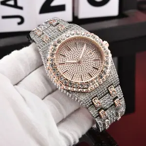 Luxury Full Diamonds watch with natural gemstones, suitable for both men and women to wear