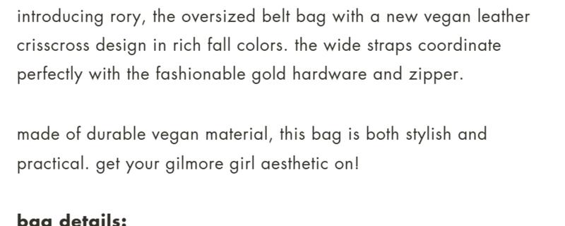 Rory Oversized Belt Bag - Versatile Design with Adjustable Straps, Ideal for Everyday Use