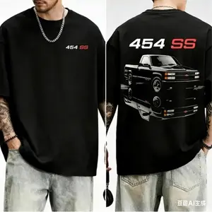 Chevy Dual Threat 454 SS The OG Performance Truck T-Shirt/Hoodie, Full Colour T-Shirt Unisex Ultra Cotton T-Shirt OBS Trucks Cotton Short Sleeve Streetwear Top Menswear Car Enthusiast Gift For Men[Hell Star]