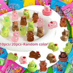 10pcs/20pcs Resin Cartoon Animal Figurines, DIY Craft Supplies, Home Decor Accessories, Office Desk Ornaments, Random Shipping
