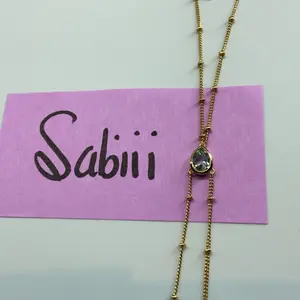 Crystal Vermeil Hand Chain 7/12/26 Sabiii