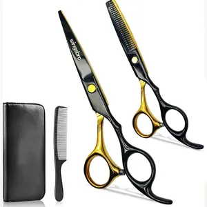 Wingsbro Professional Hairdressing Scissors Set, Flat Cut Toothed Thinning Shears, Home Beauty Tool Kit, Barber Tools, Salon Quality, Hair Styling Tools