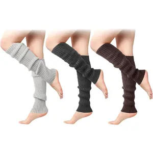 Skirt Realm Sports Leg Warmers for Women - 80s Ribbed Knitted Long Party Socks