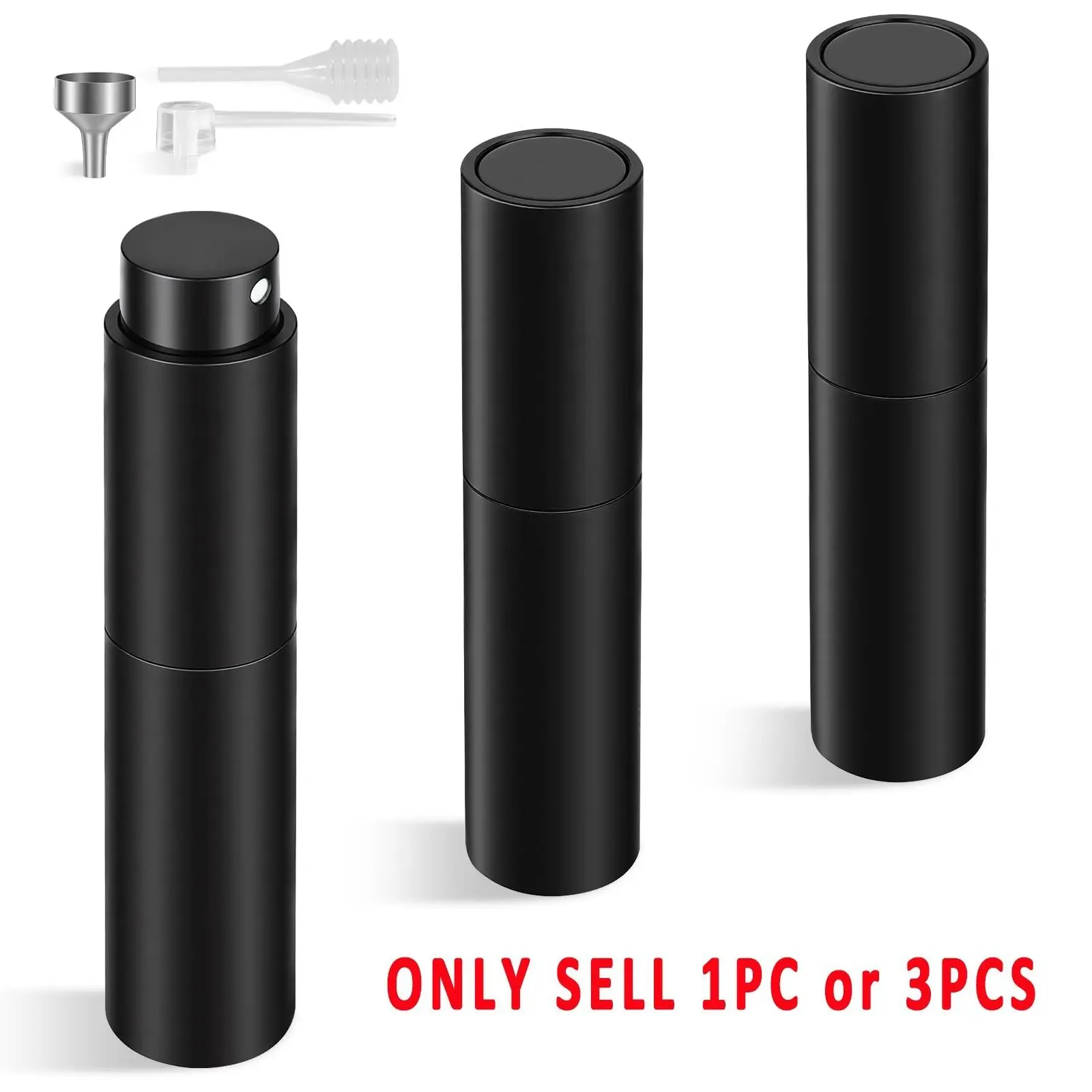 1/3pcs 10ML Perfume Refillable Bottle, Mini Portable Empty Liquid Container with Sprayer, Dropper and Funnel, Essential Travel Gear, Beach Bag Organizer, Portable Perfume Bottles