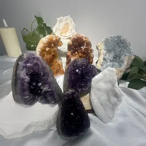 Natural Crystal Geodes Collection – Sacred Energy Caves for Meditation, Abundance & Home Protection