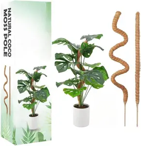 Natural Coco Moss Pole 42" Bendable Monstera Plant Support - Tall Indoor Garden Trellis for Climbing Plants & Pothos - Eco-Friendly & Durable Plant Stand