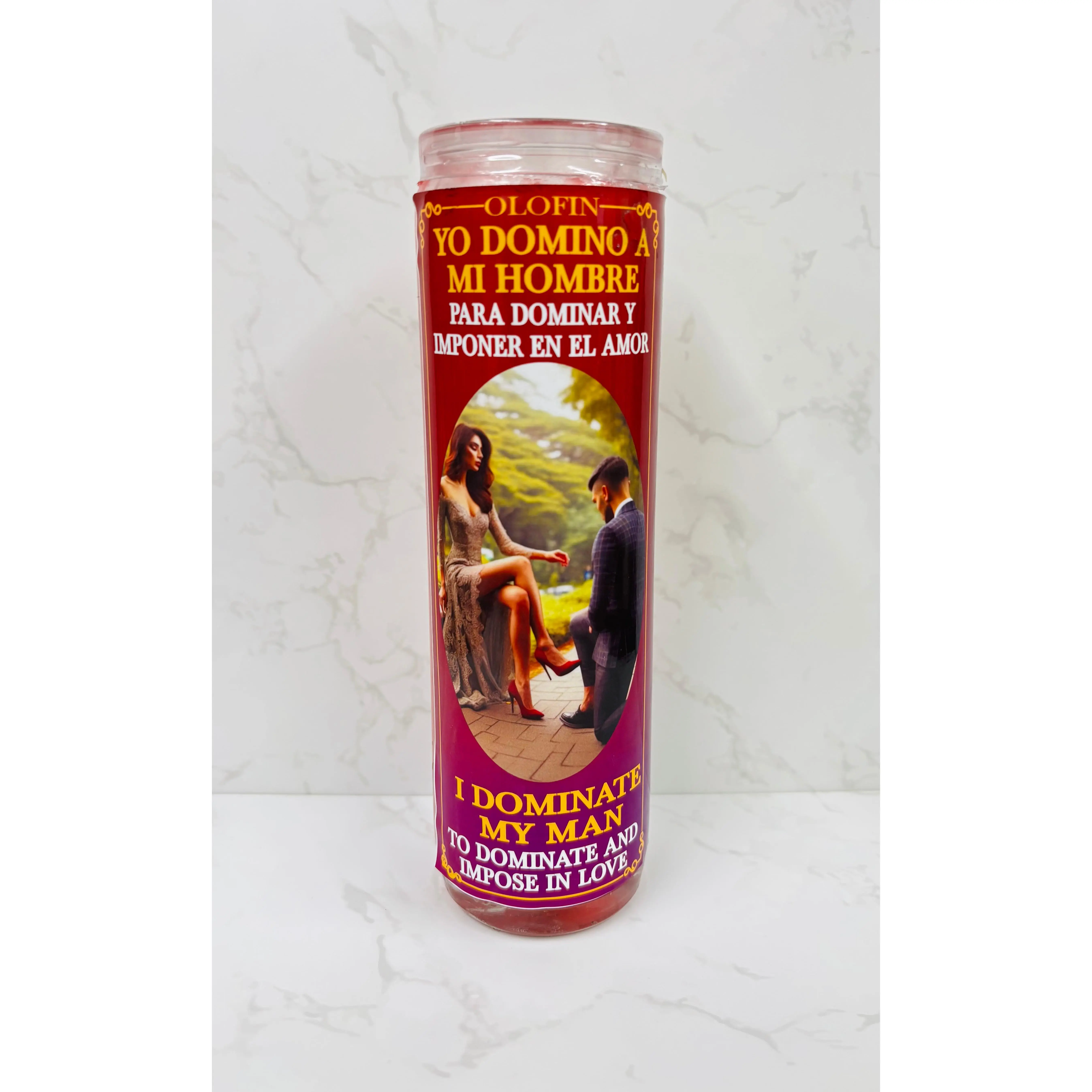 Olofin Yo Domino A Mi Hombre– I Dominate My Man Ritual Candle