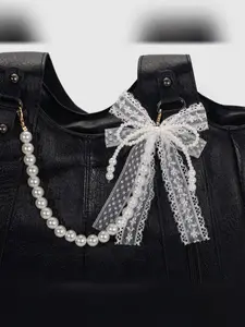 Korean Style Lace Faux Pearl Bow Keychain, Versatile Bag and Phone Accessory, Perfect for All Seasons, Cute Decoration, Multifunctional Keychain