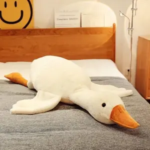 White Swan Throw Pillow Toy - Goose Stuffed Animal Plush