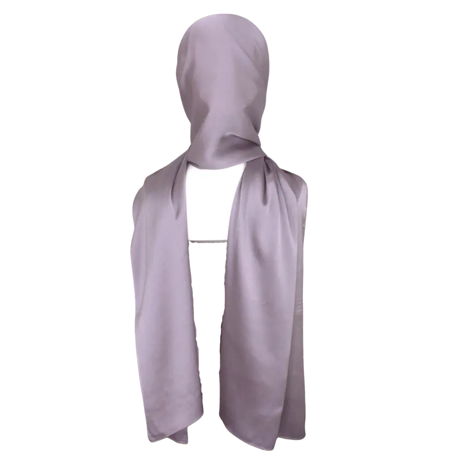 Luxe Elegance Satin Crinkle Hijab - Dusty Mauve