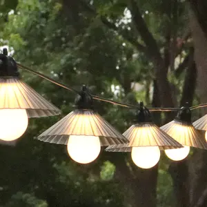 16.4ft Outdoor String Lights Aesthetic Bulb Light Plug-in Connectable Led Decoration For Multi Scene graduation  decorations solar garden decor