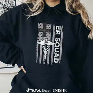 100% ER Nurse Hoodie – Long Sleeve Emergency Room Hospital Sweatshirt