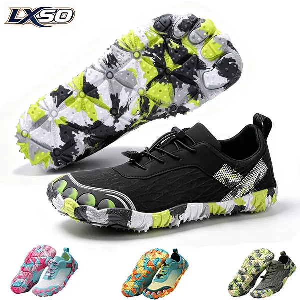 LXSO Barefoot Shoes for Women & Men, Minimalist Camouflage Breathable Mesh Water Shoes with Toe Wiggle Freedom, Lightweight Foldable Design for Athletic Hiking, Mesh Breathable Shoes, Outdoor Shoes