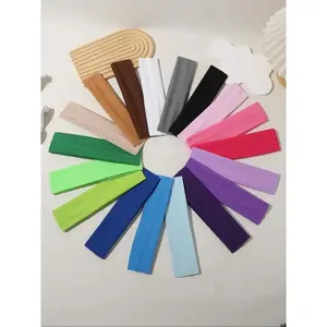 Solid Color Hair Band, Sweat-absorbing Elastic Hair Band for Women & Girls, Minimalist Headwear Suitable for Thick Hair