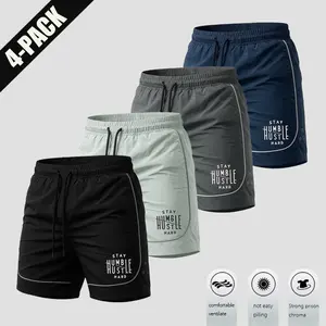 Men’s Slogan Print Quick‑Dry Athletic Shorts, Breathable Anti‑Pilling Loose Fit Streetwear Shorts，Loose Fit Workout Streetwear Shorts，Elastic Fabric Menswear Pants Short Breathable Classic Long Loose Print Reflective Smooth Stripe Trouser Tropical