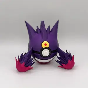 Mega Gengar-Inspired 3D Printed Poke Ball Pre Built Collectible