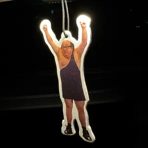 Car Air Freshener Hanging Pendant, Ice Cube Design, Japanese Cartoon Anime Style, Vent Clip for Car Interior Decoration, Car Interior Accessories