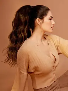 Luxy Hair 20" Chocolate Brown Balayage Ponytail Extension | 120g Remy Human Hair