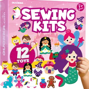 QUOKKA Fairy Tale Felt Sewing Craft Kits for Kids 7+ Years - 12 Basic Sets, Educational DIY Handmade Creative Crafting Kit, Creative Craft Kit