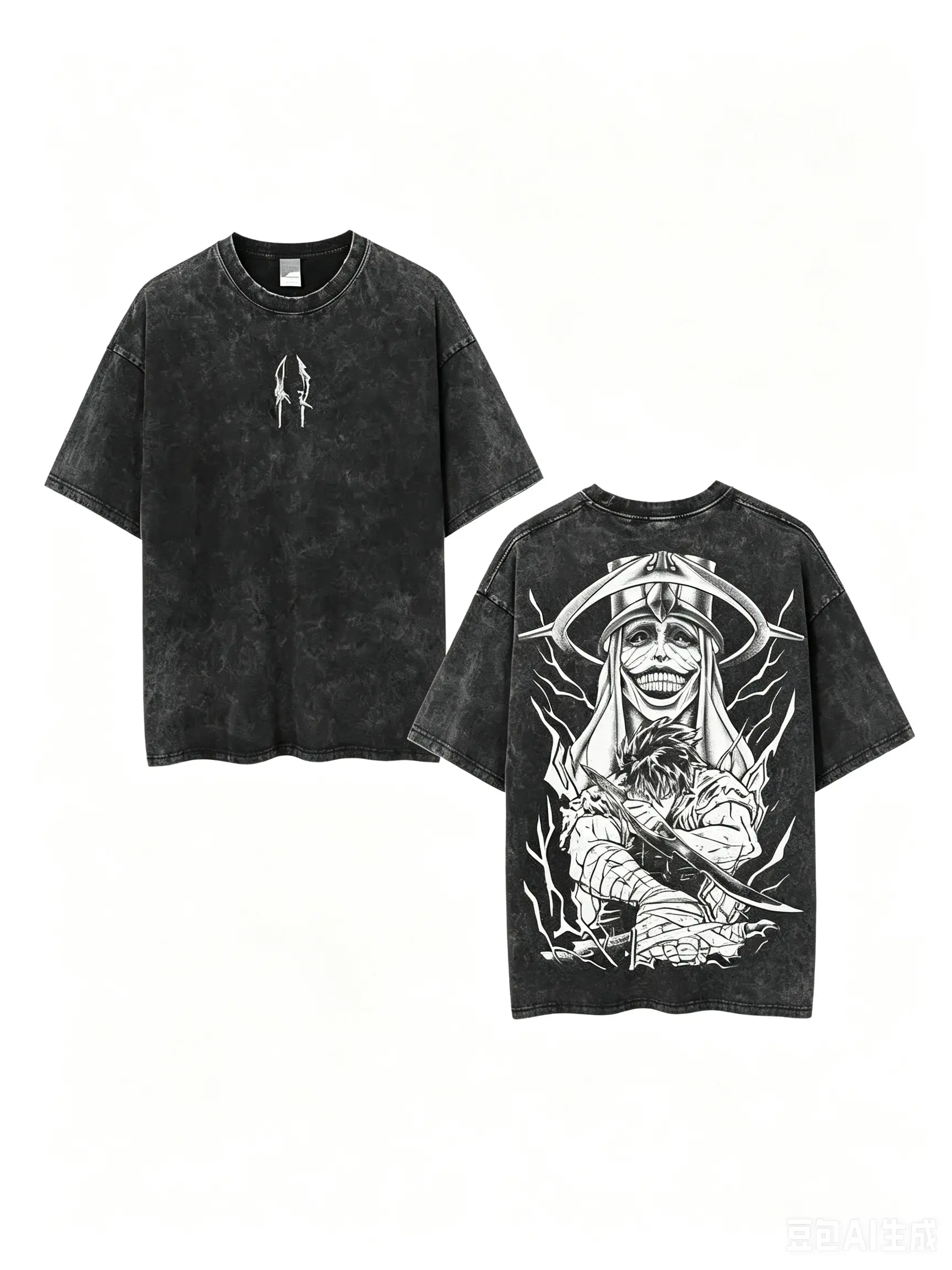 Solo Leveling Graphic T-Shirt, Unisex Heavyweight Cotton Streetwear Top with a Vintage Wash and Oversized Relaxed Drop Shoulder Fit for Anime Lovers, Tops, Shortsleeve, Aesthetic, Menswear, Tee, Vintage Retro, Oversized Crew, Round Neck, Graphic Print, He