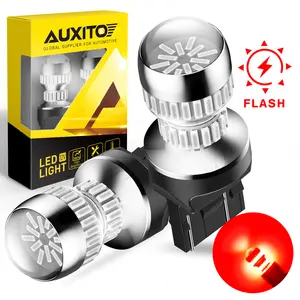 AUXITO Upgraded 7440/7443 3156/3157 1157 1156 912 921 LED Tail Lights Bulb Brake Lights Bulb, Flashing Strobe red included, Super Bright T20 W21W 7441 7444 T25 3047 3155 3457 4057 4117 4157 1156  LED Replacement for Stop Tail Brake Signal Lights