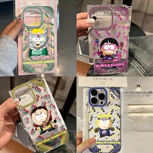Unique Artistic Design Phone Case Funny S-South-Park Cute Clear Space Colorful Phone Case for IPhone 17 16 15 14 13 12 11 Pro Max Plus Air Transparent Cover Protective Drop-proof Retro Stylish Christmas Gift