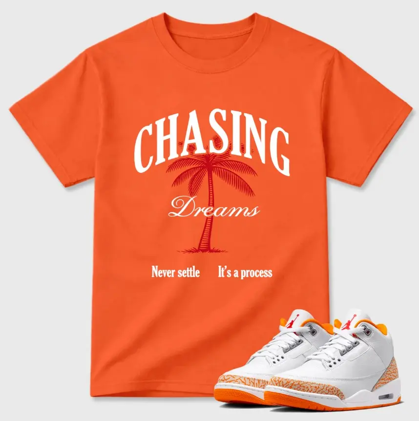 Orange Citrus 3 Sneaker Match Tee, Orange White Outfit, Unisex Streetwear T-Shirt, Casual Cotton Fashion Top, Gift for Sneaker Lovers