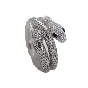 Women Fashion Jewelry Silver Metal Wrist Snake Bracelet Wrap Around Weekend Accessory