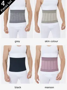 Men's Elastic Waist Wrap, Breathable Stretch Abdominal Band, Lightweight Seamless Waistband for Sports and Everyday Wear