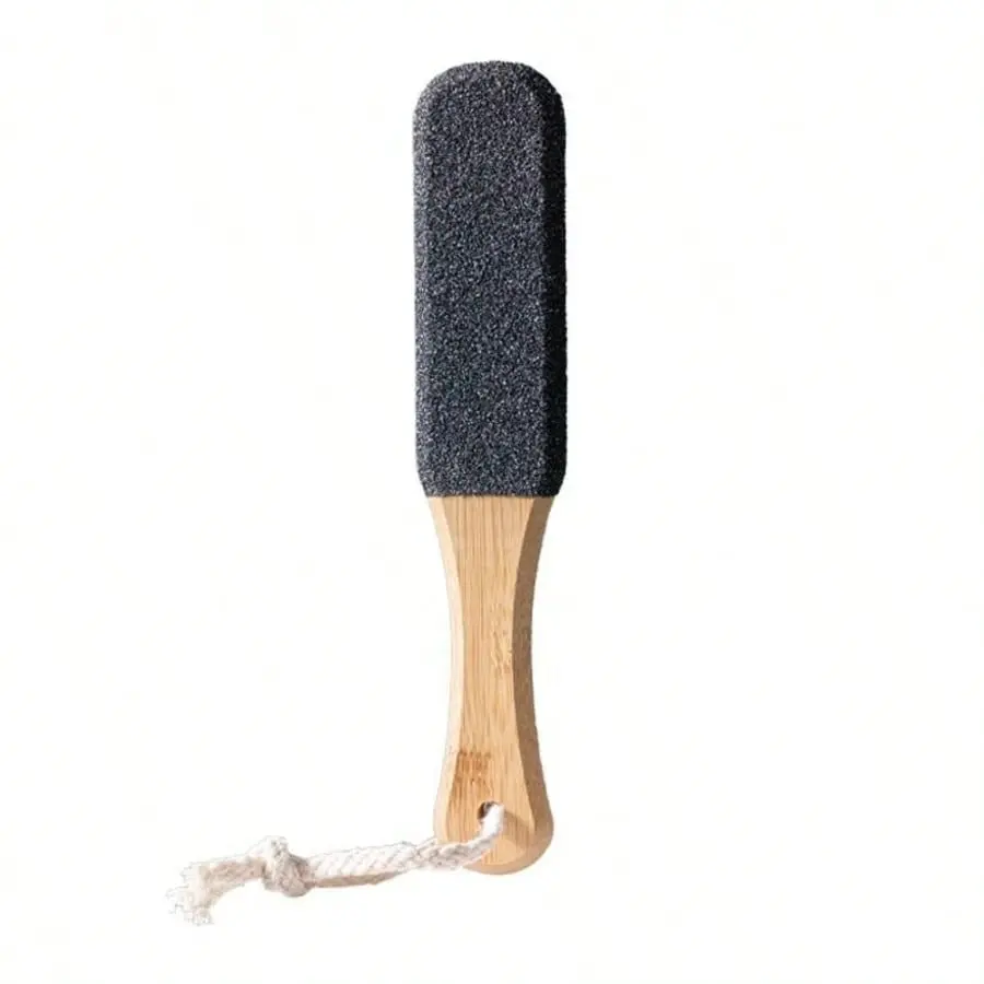 1Pc Black Professional Pedicure Foot Scrub Pumice Stone, Heavy Duty Dead Skin Callus Remover Tool, Foot File for Dry Rough Cracked Heels, Portable At-Home Foot Care Accessory for Personal Daily Use