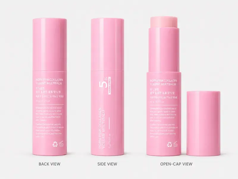 [NEW] PDRN Pink Collagen Volume Multi Balm - 1-In-1 Korean Skincare Stick with Volufiline, NAD - Brightening, Anti-Aging, Firming, Fine Line Care for Under-Eyes, Lips, Forehead