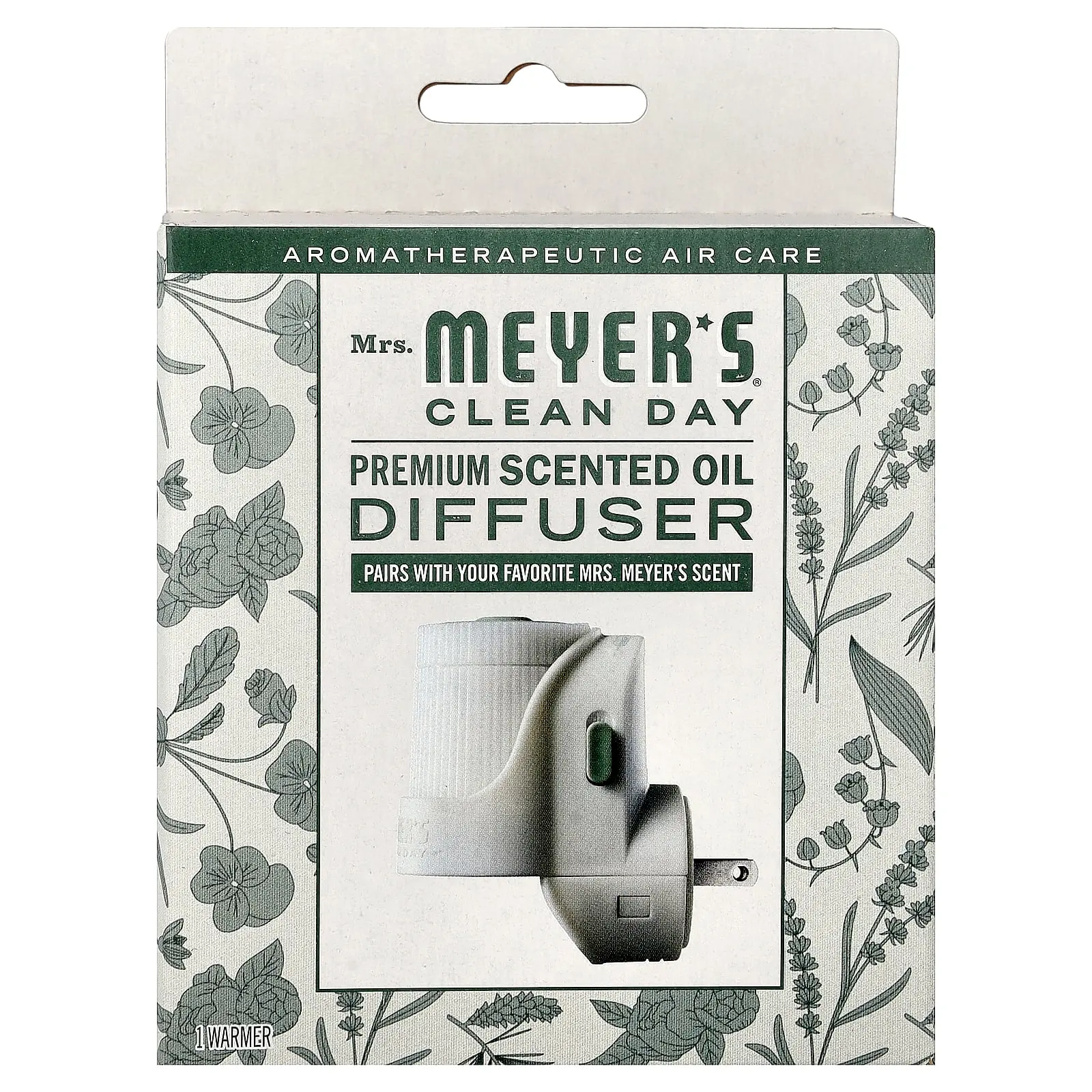 Mrs. Meyers Clean Day Premium Scented Oil Diffuser, 1 Warmer