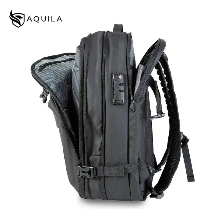 60L Vacuum Compression Travel Backpack with Electric Air Pum