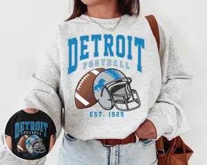 Vintage Detroit Football Crewneck Sweatshirt / T-Shirt, Lions Sweatshirt, Vintage Style Detroit Shirt, Detroit Fans Gift, T-Shirt, Unisex, Sweatshirt, Hoodie, College Gifts, Football Lovers, Gift for her, Gift for him, American Football, Sunday Football